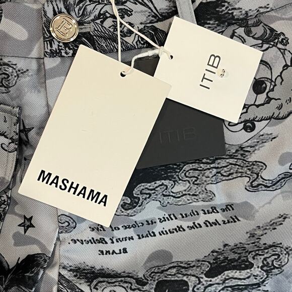 Masha Ma x ITIB Paris Shorts Skort XL NWT Gray Black - Picture 5 of 6